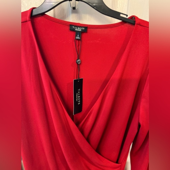 ❤️❣️NWT-TALBOTS BEAUTIFUL RED LONG SLEEVE DRESS SZ S❣️❤️ - Picture 9 of 9